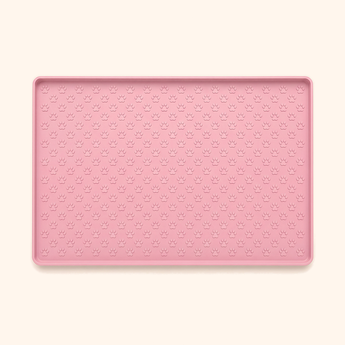 Silicone Pet Bowl Mat with Raised Edge