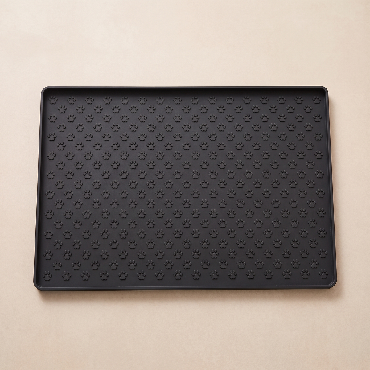 Silicone Pet Bowl Mat with Raised Edge
