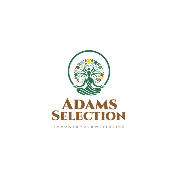 Logo of Adams Selection with a green circular design and text on a white background