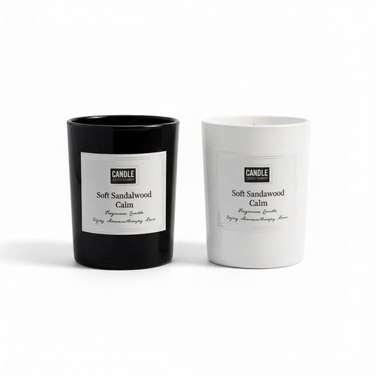 Scented tin candle on a white background, shown as a single candle in a tin.