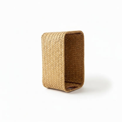 Handwoven rectangular seagrass storage basket (large size) on a white background.