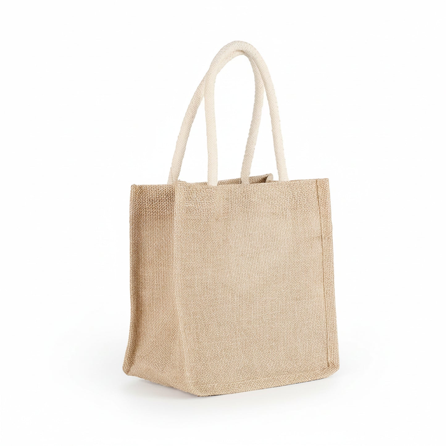 Eco-Friendly Burlap Jute Tote Bag Shopping — Reusable Market Tote (Small / Medium / Large)