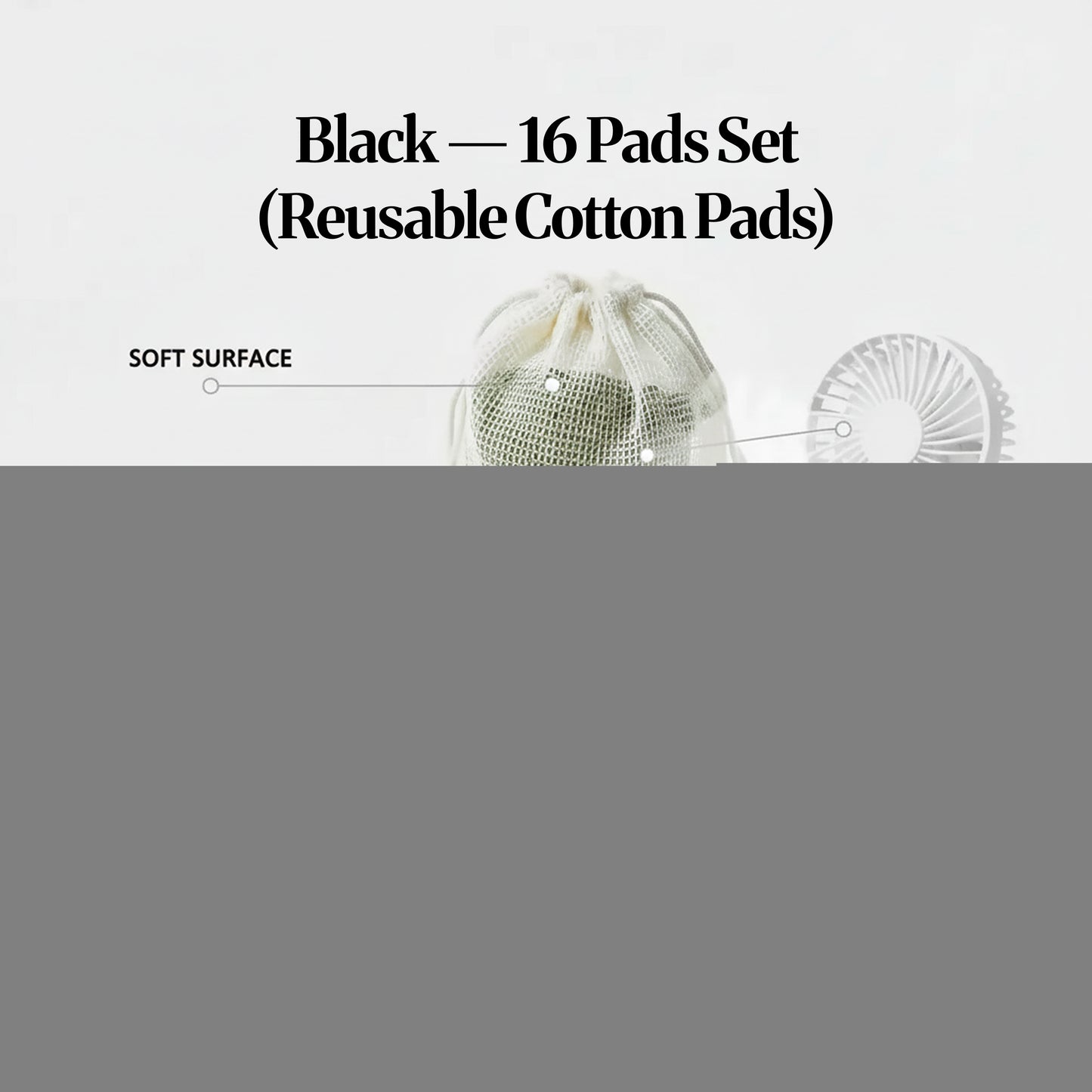 Reusable Cotton Pads (Bamboo Blend) Makeup Remover Rounds — Washable Set (8cm)