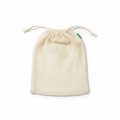 Organic Cotton Produce Bags — Reusable Mesh Produce Bags with Drawstring (S/M/L)